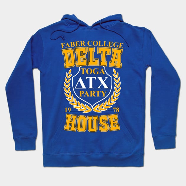 Faber College Delta Tau Chi Toga Party Hoodie by Meta Cortex